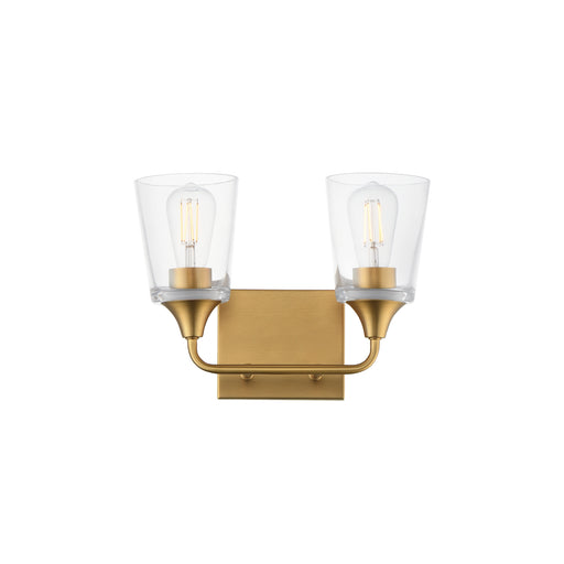 Maxim 12882CLNAB Hudson 2 Light Bath Vanity | Natural Aged Brass