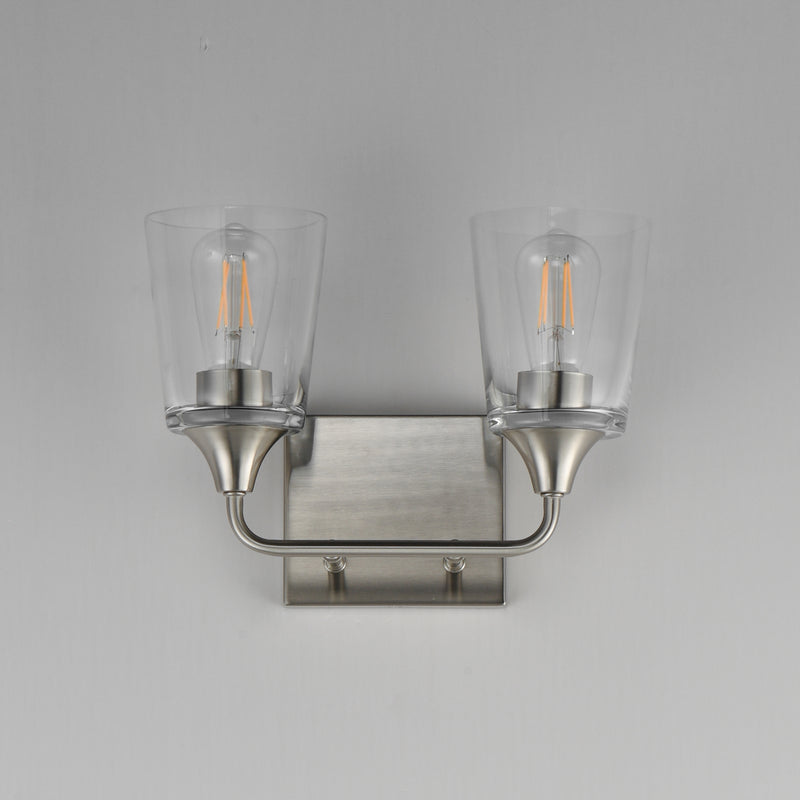 Maxim 12882CLSN Hudson 2 Light Bath Vanity | Satin Nickel