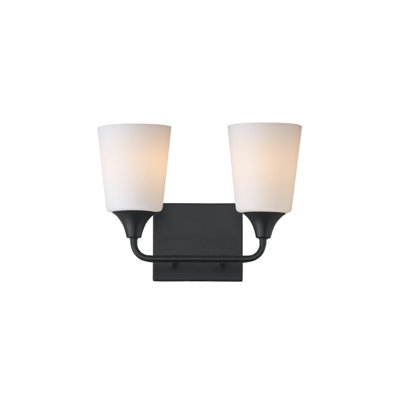 Maxim 12882SWBK Hudson 2 Light Bath Vanity | Black