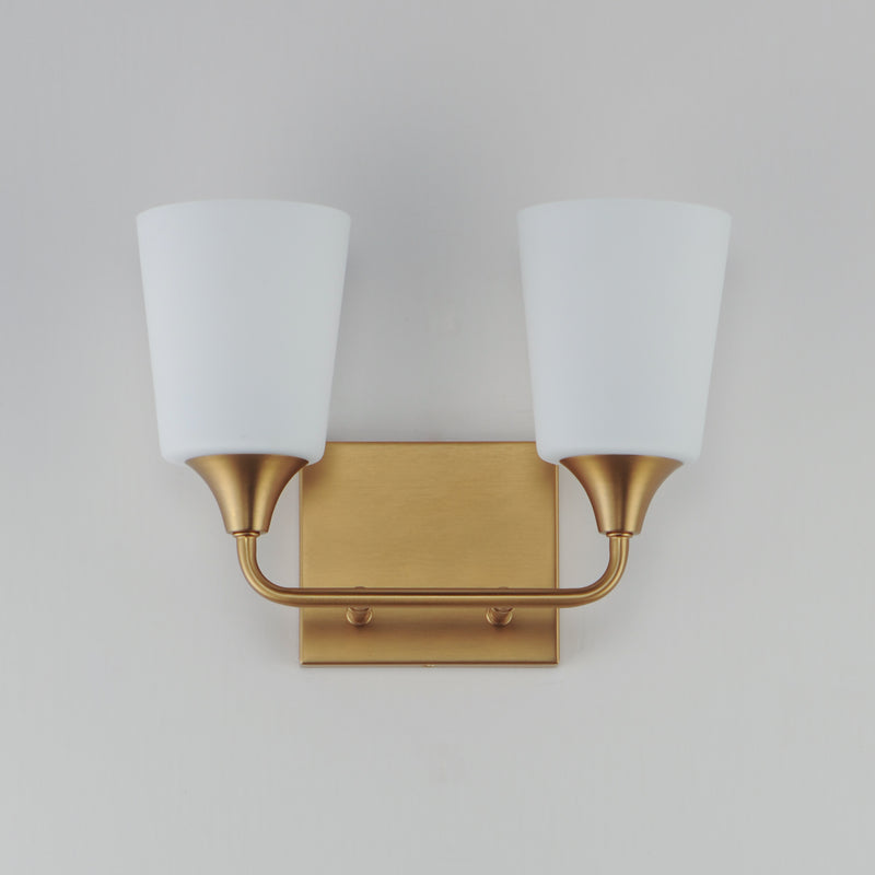 Maxim 12882SWNAB Hudson 2 Light Bath Vanity | Natural Aged Brass