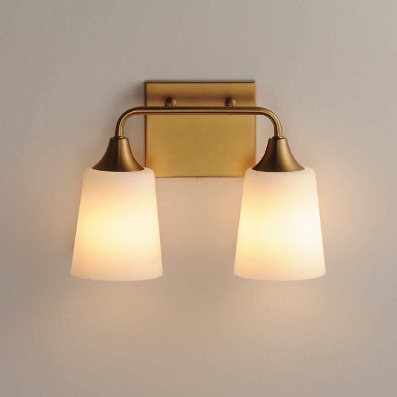 Maxim 12882SWNAB Hudson 2 Light Bath Vanity | Natural Aged Brass