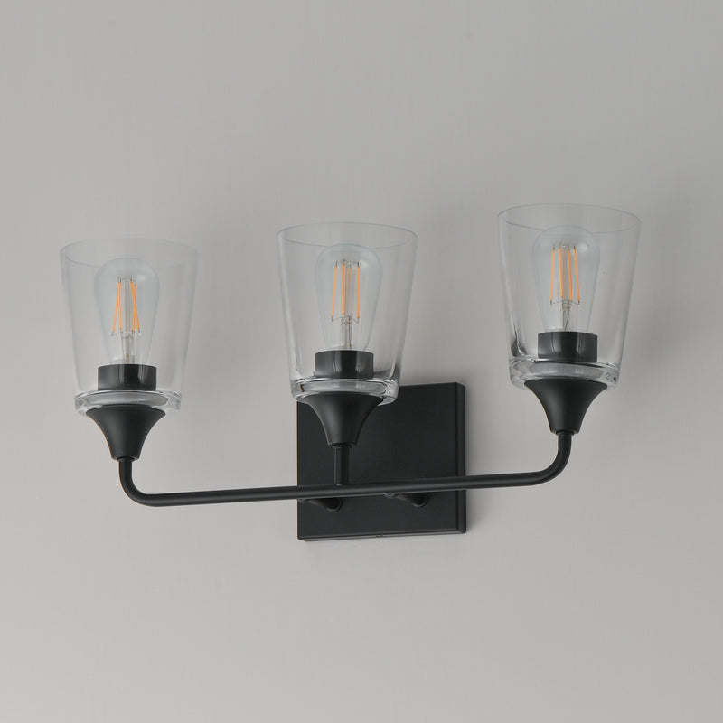Maxim 12883CLBK Hudson 3 Light Bath Vanity | Black