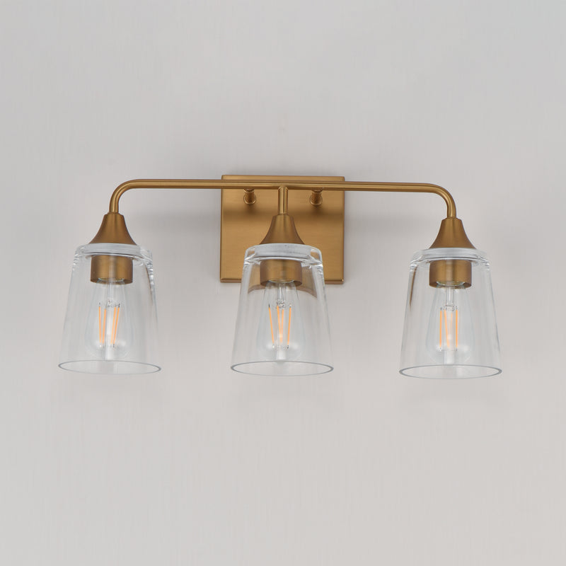 Maxim 12883CLNAB Hudson 3 Light Bath Vanity | Natural Aged Brass