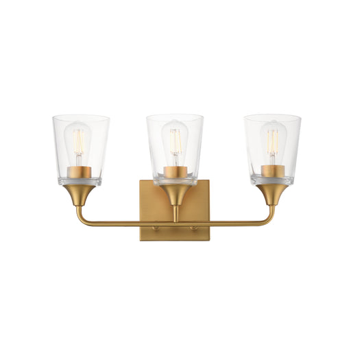 Maxim 12883CLNAB Hudson 3 Light Bath Vanity | Natural Aged Brass