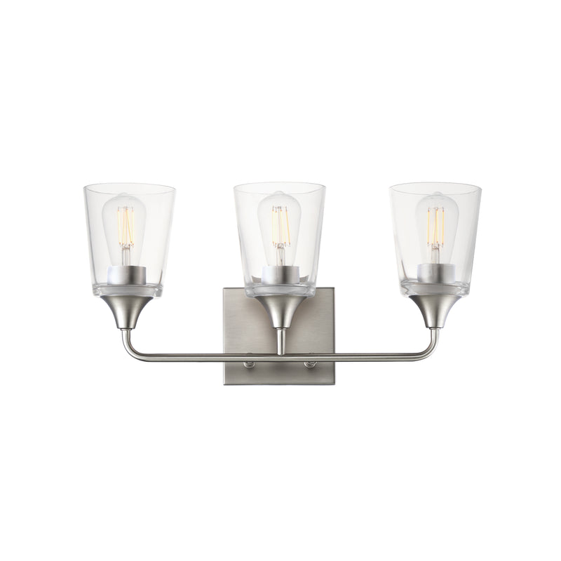 Maxim 12883CLSN Hudson 3 Light Bath Vanity | Satin Nickel