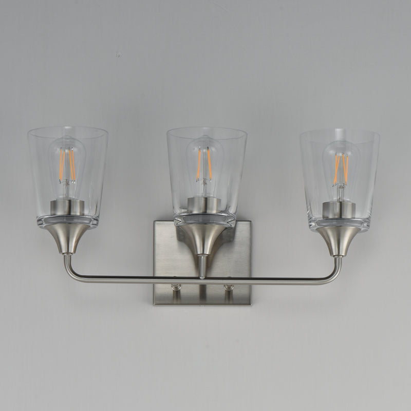 Maxim 12883CLSN Hudson 3 Light Bath Vanity | Satin Nickel