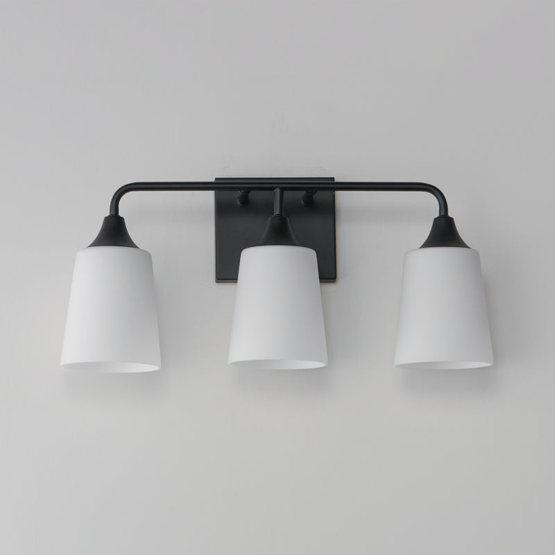 Maxim 12883SWBK Hudson 3 Light Bath Vanity | Black