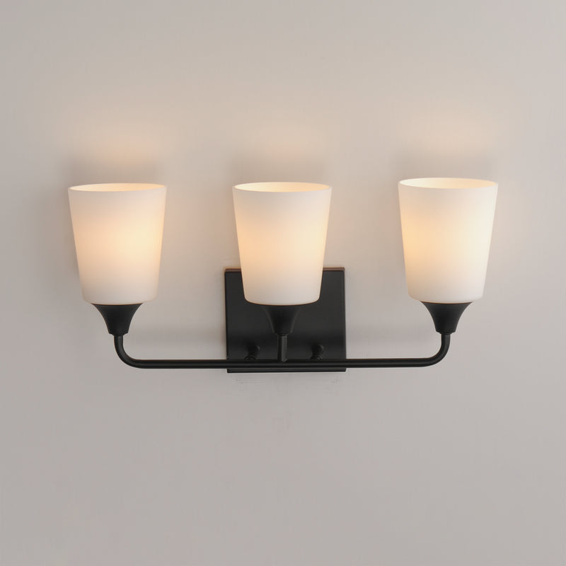 Maxim 12883SWBK Hudson 3 Light Bath Vanity | Black