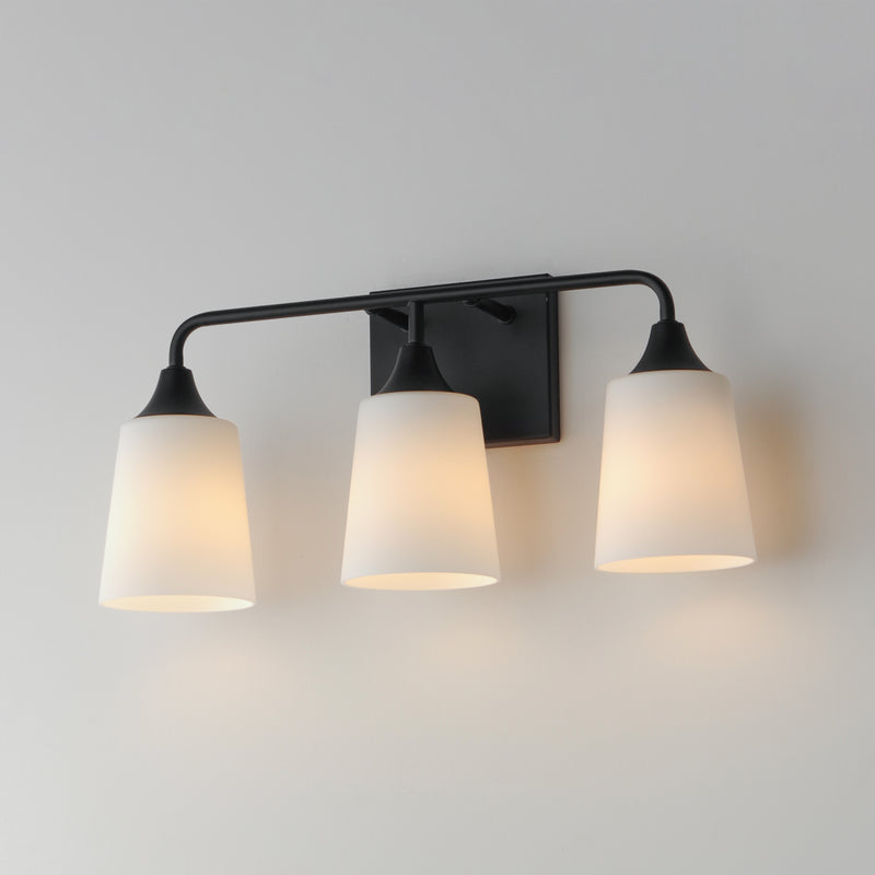 Maxim 12883SWBK Hudson 3 Light Bath Vanity | Black