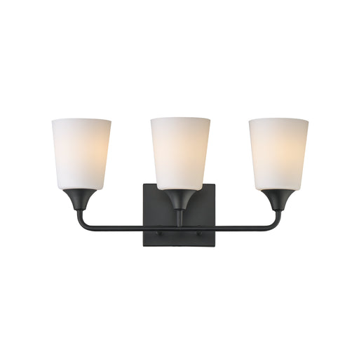 Maxim 12883SWBK Hudson 3 Light Bath Vanity | Black