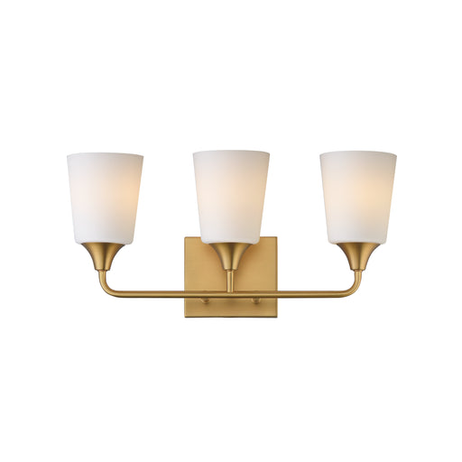 Maxim 12883SWNAB Hudson 3 Light Bath Vanity | Natural Aged Brass