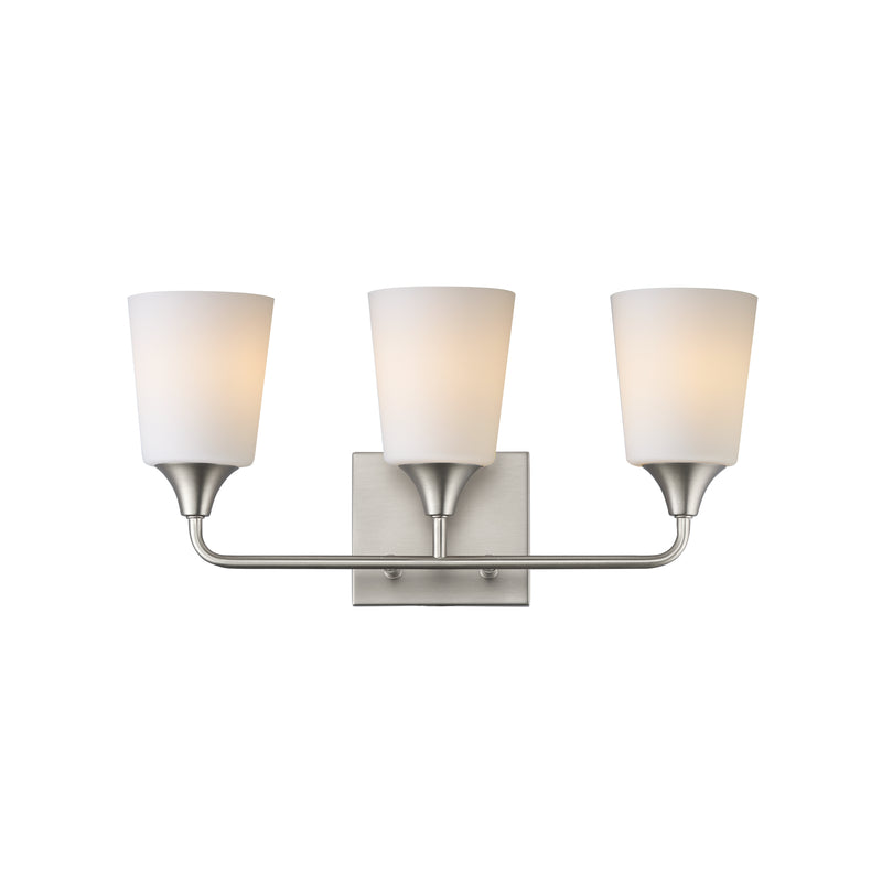 Maxim 12883SWSN Hudson 3 Light Bath Vanity | Satin Nickel
