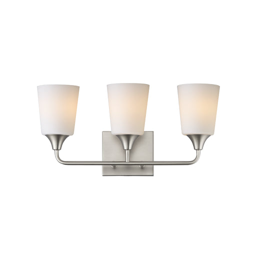 Maxim 12883SWSN Hudson 3 Light Bath Vanity | Satin Nickel
