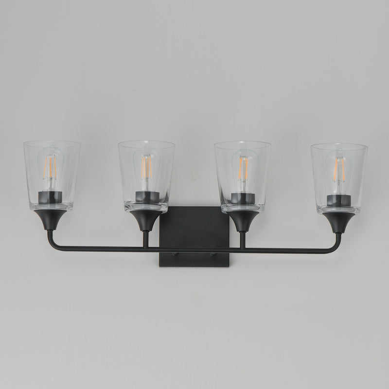 Maxim 12884CLBK Hudson 4 Light Bath Vanity | Black