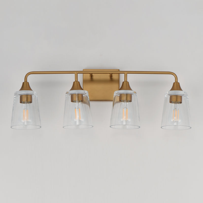 Maxim 12884CLNAB Hudson 4 Light Bath Vanity | Natural Aged Brass