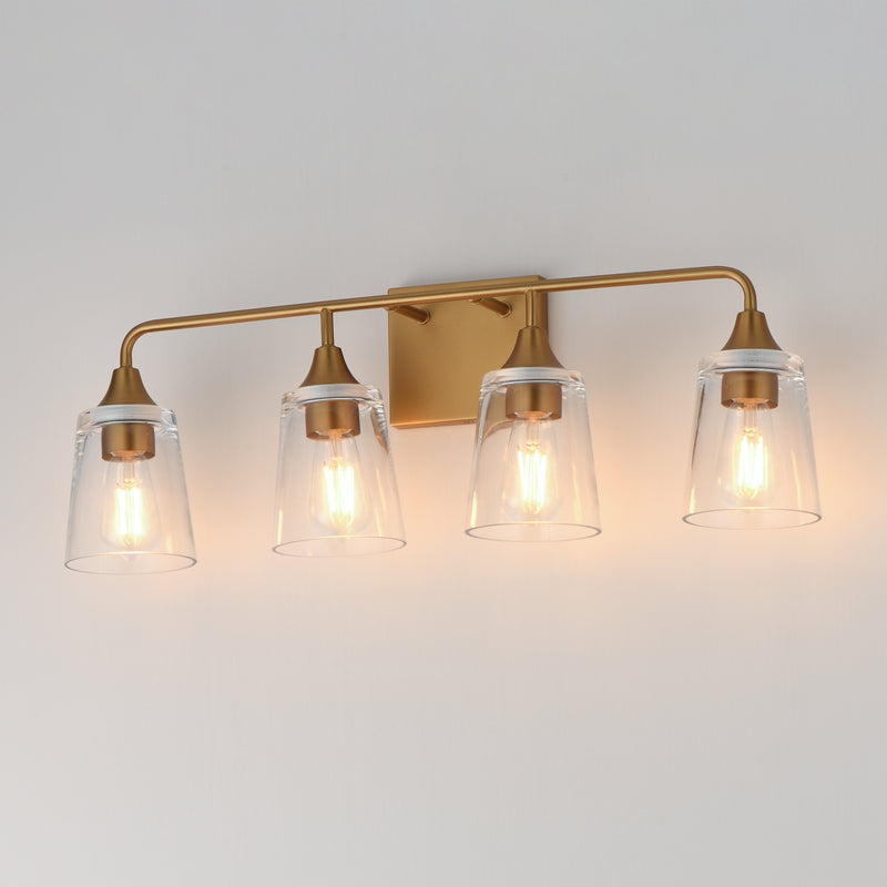Maxim 12884CLNAB Hudson 4 Light Bath Vanity | Natural Aged Brass