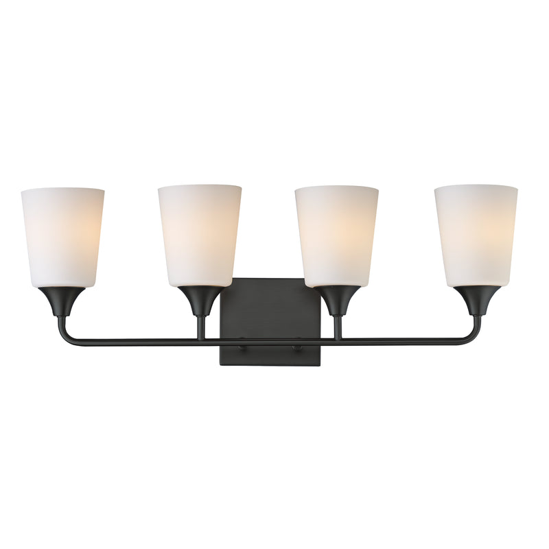 Maxim 12884SWBK Hudson 4 Light Bath Vanity | Black