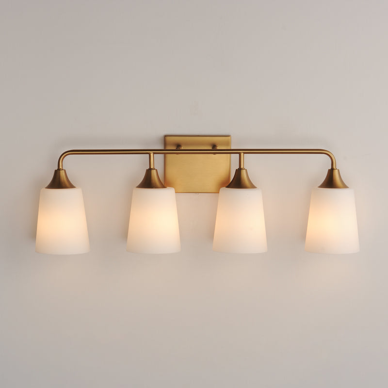 Maxim 12884SWNAB Hudson 4 Light Bath Vanity | Natural Aged Brass
