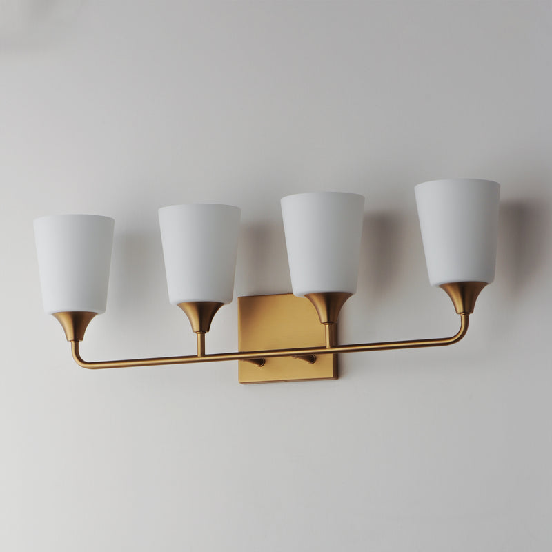 Maxim 12884SWNAB Hudson 4 Light Bath Vanity | Natural Aged Brass