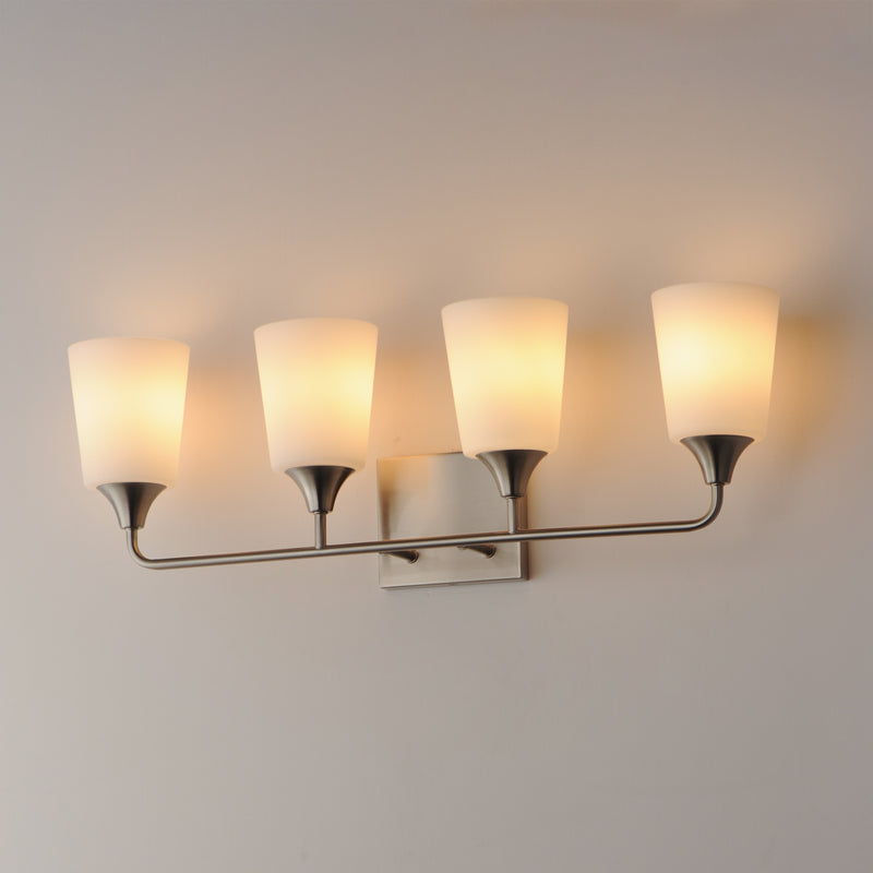 Maxim 12884SWSN Hudson 4 Light Bath Vanity | Satin Nickel