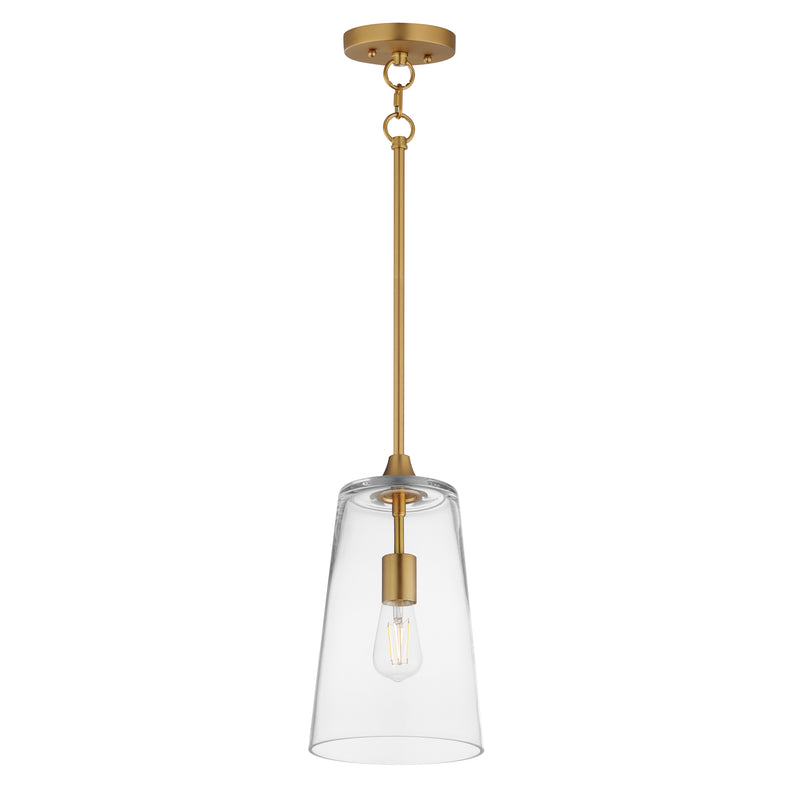 Maxim 12886CLNAB Hudson Single Pendant | Natural Aged Brass