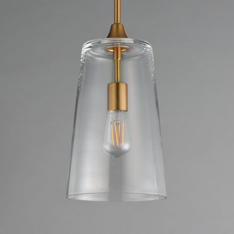 Maxim 12886CLNAB Hudson Single Pendant | Natural Aged Brass