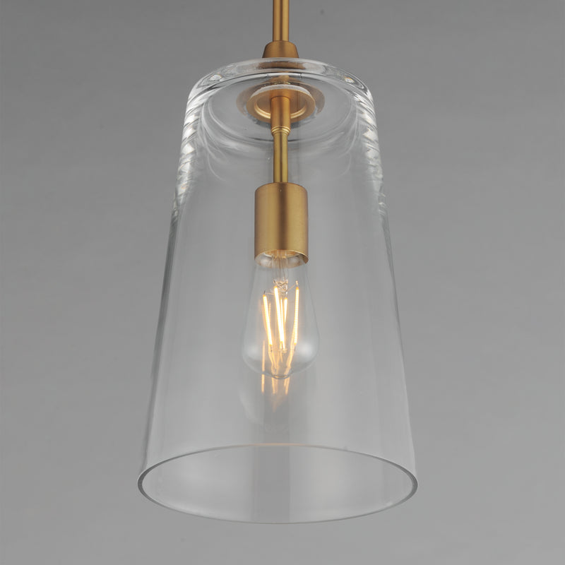 Maxim 12886CLNAB Hudson Single Pendant | Natural Aged Brass