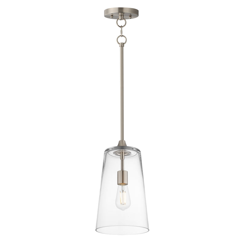 Maxim 12886CLSN Hudson Single Pendant | Satin Nickel