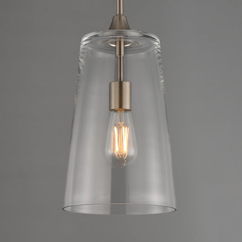 Maxim 12886CLSN Hudson Single Pendant | Satin Nickel