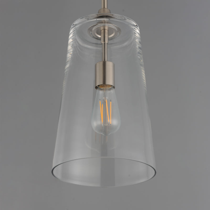 Maxim 12886CLSN Hudson Single Pendant | Satin Nickel