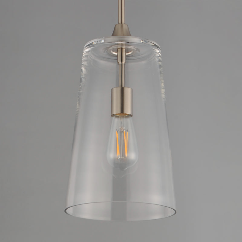 Maxim 12886CLSN Hudson Single Pendant | Satin Nickel