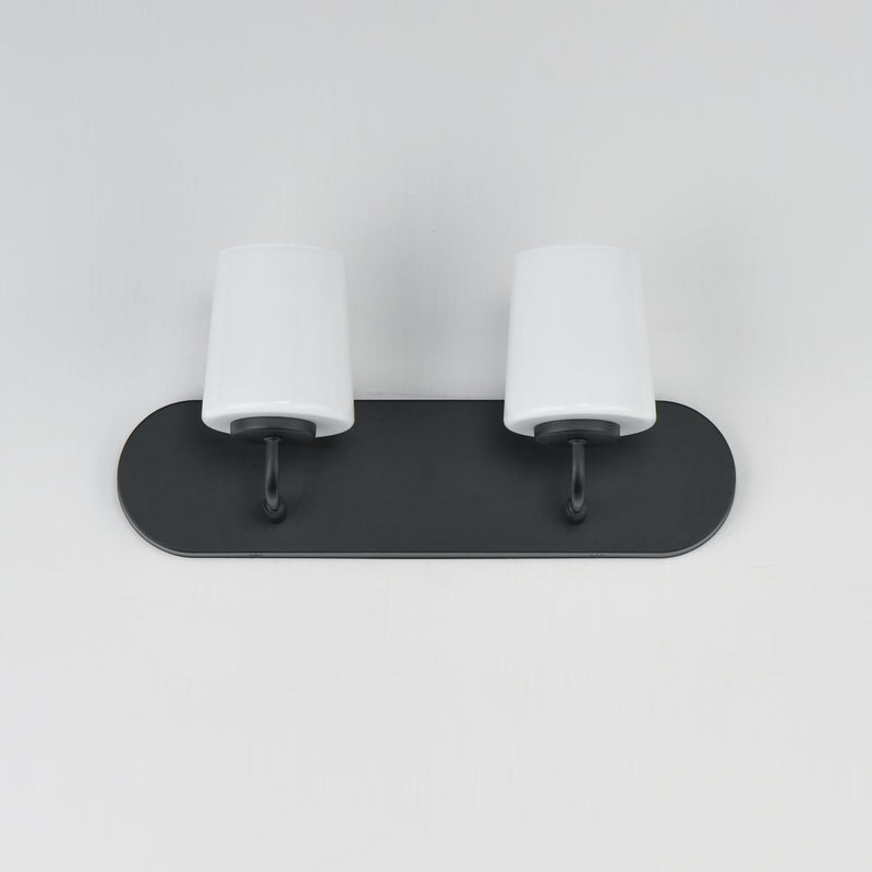 Maxim 12892WTBK Durham 2 Light Strip Bath Vanity | Black