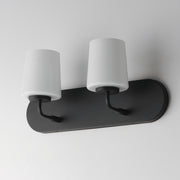 Maxim 12892WTBK Durham 2 Light Strip Bath Vanity | Black
