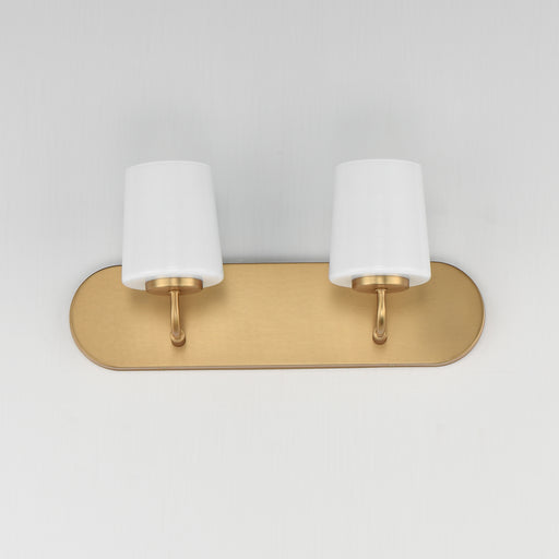 Maxim 12892WTNAB Durham 2 Light Strip Bath Vanity | Natural Aged Brass
