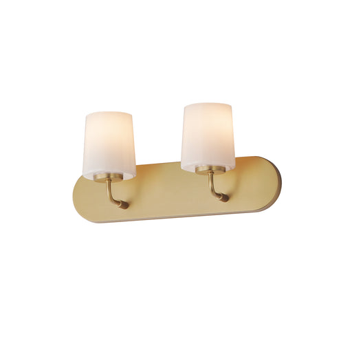 Maxim 12892WTNAB Durham 2 Light Strip Bath Vanity | Natural Aged Brass