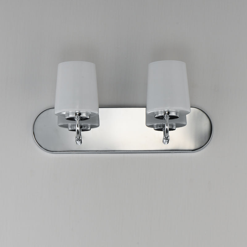 Maxim 12892WTPC Durham 2 Light Strip Bath Vanity | Polished Chrome
