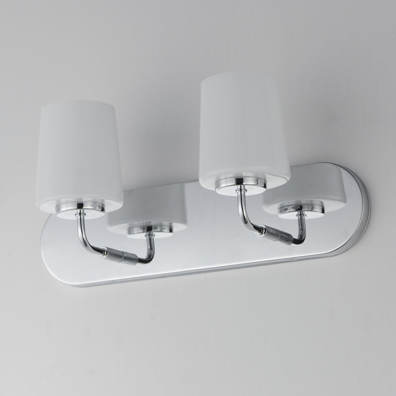 Maxim 12892WTPC Durham 2 Light Strip Bath Vanity | Polished Chrome