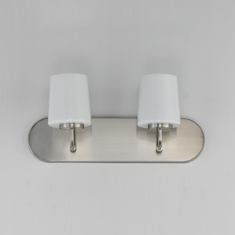 Maxim 12892WTSN Durham 2 Light Strip Bath Vanity | Satin Nickel