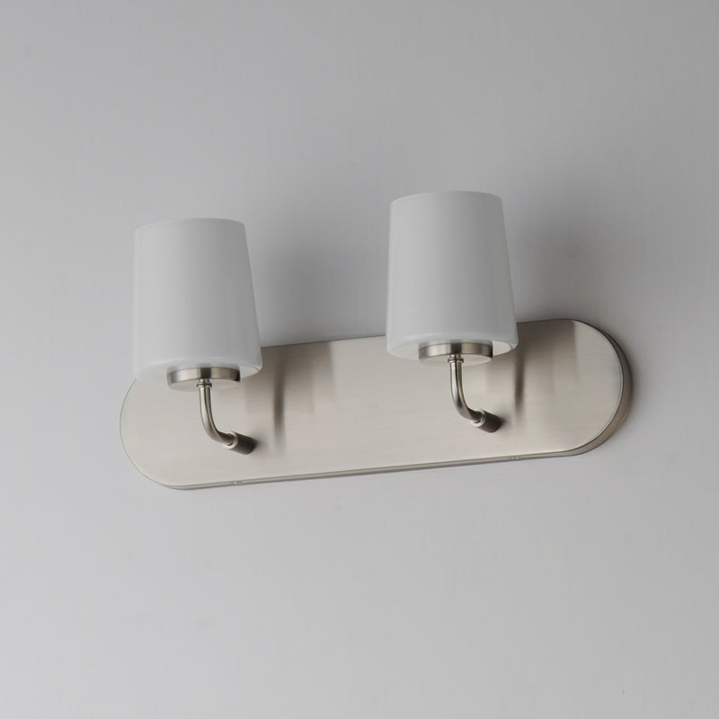 Maxim 12892WTSN Durham 2 Light Strip Bath Vanity | Satin Nickel