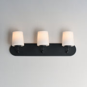 Maxim 12893WTBK Durham 3 Light Strip Bath Vanity | Black