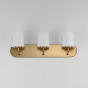 Maxim 12893WTNAB Durham 3 Light Strip Bath Vanity | Natural Aged Brass