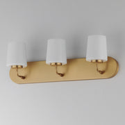 Maxim 12893WTNAB Durham 3 Light Strip Bath Vanity | Natural Aged Brass