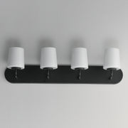 Maxim 12894WTBK Durham 4 Light Strip Bath Vanity | Black