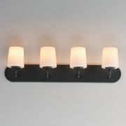 Maxim 12894WTBK Durham 4 Light Strip Bath Vanity | Black