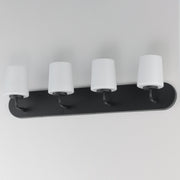 Maxim 12894WTBK Durham 4 Light Strip Bath Vanity | Black