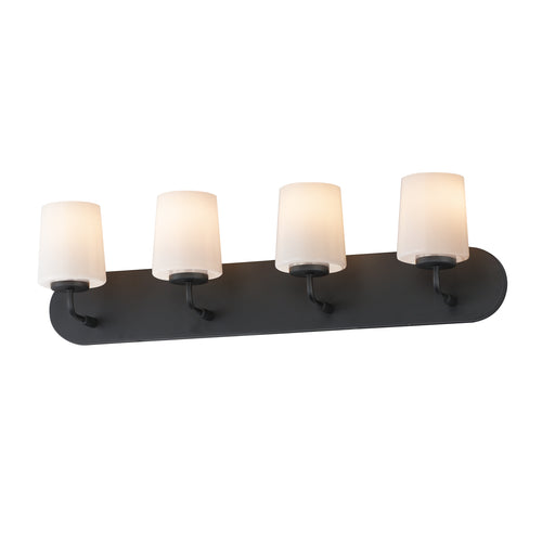 Maxim 12894WTBK Durham 4 Light Strip Bath Vanity | Black