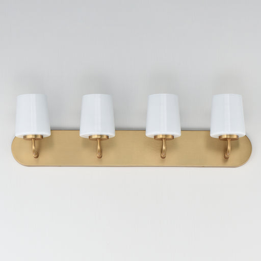 Maxim 12894WTNAB Durham 4 Light Strip Bath Vanity | Natural Aged Brass