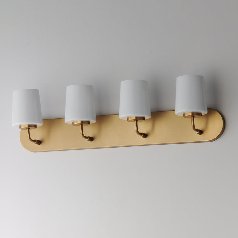 Maxim 12894WTNAB Durham 4 Light Strip Bath Vanity | Natural Aged Brass