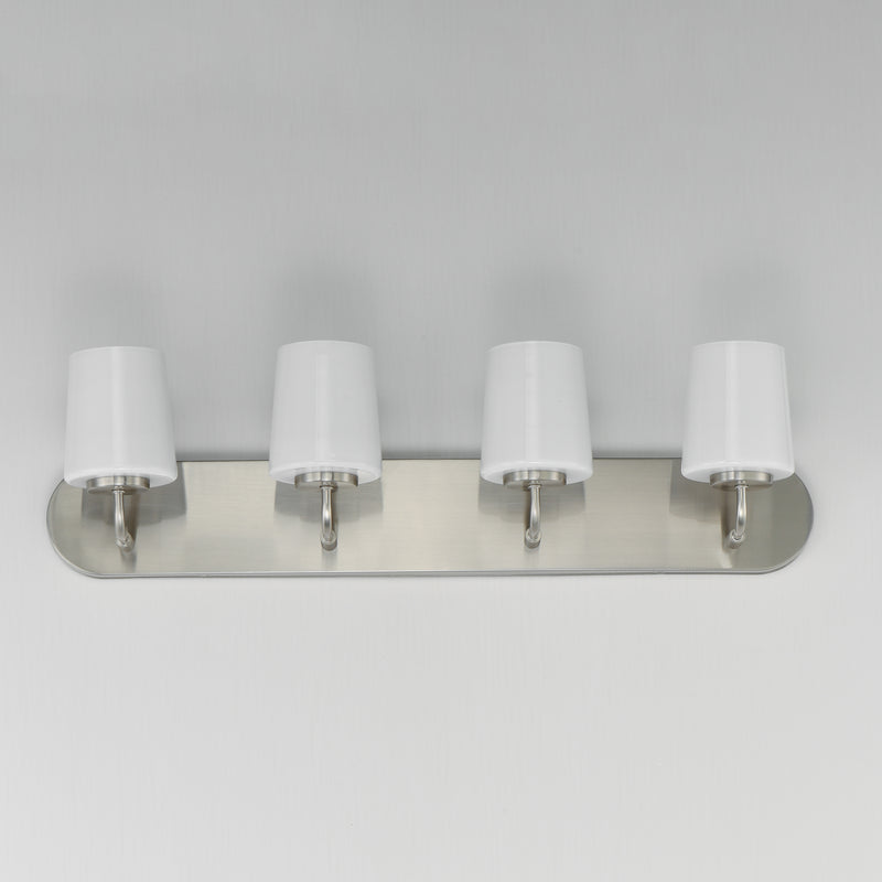 Maxim 12894WTSN Durham 4 Light Strip Bath Vanity | Satin Nickel