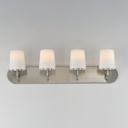 Maxim 12894WTSN Durham 4 Light Strip Bath Vanity | Satin Nickel